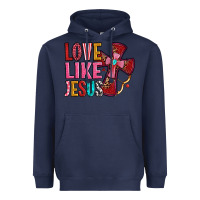 Navy love like jesus Heavyweight Hoodie - OliviaCreatesArt