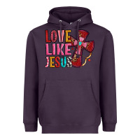Plum love like jesus Heavyweight Hoodie - OliviaCreatesArt