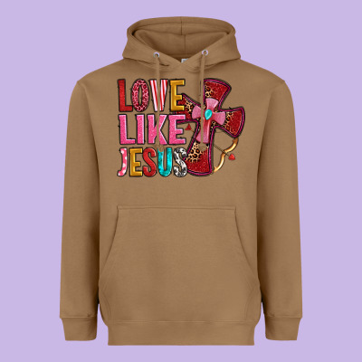 Love Like Jesus Heavyweight Hoodie Designed By Oliviacreatesart