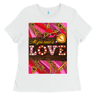 White all you need is love Ladies Tee - AdoDesignShop
