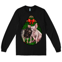 Black christmas pig Long Sleeve Tee - LillyAllenDesigns