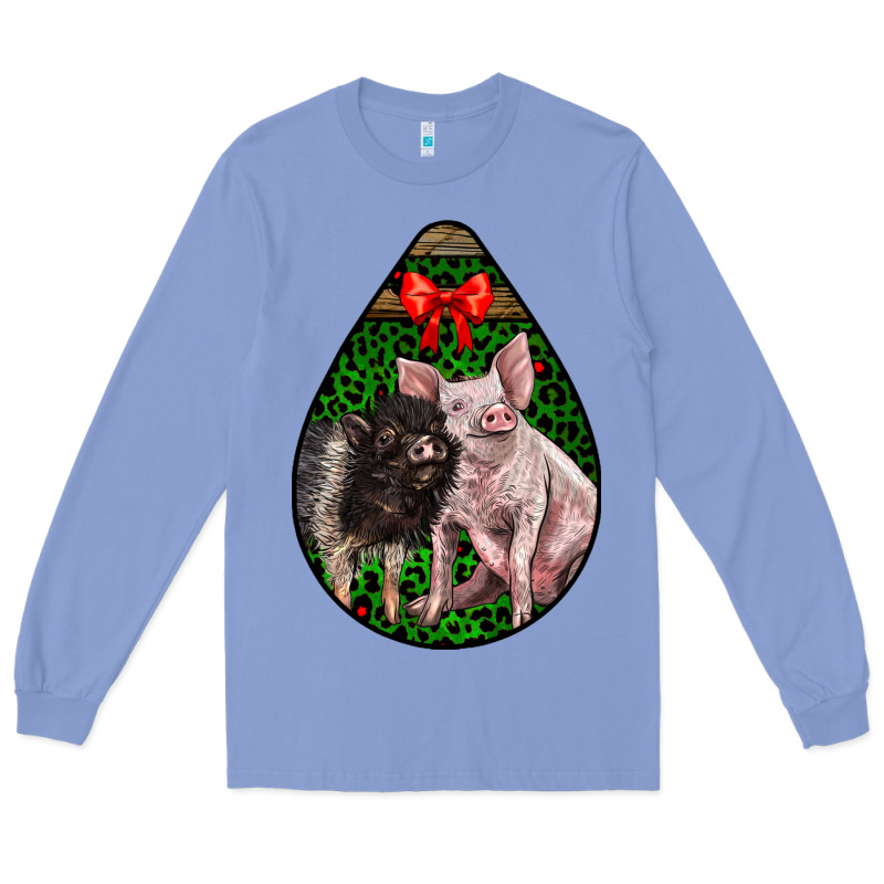 Christmas Pig Long Sleeve Tee by LillyAllenDesigns | Teevron