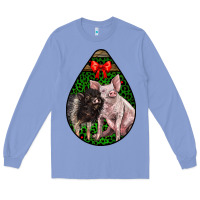Colony Blue christmas pig Long Sleeve Tee - LillyAllenDesigns
