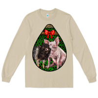 Mushroom christmas pig Long Sleeve Tee - LillyAllenDesigns