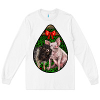 White christmas pig Long Sleeve Tee - LillyAllenDesigns