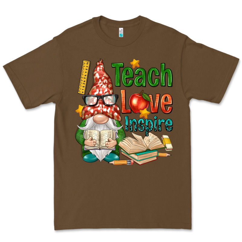 Gnome Teach Love Inspire Premium Tee by NancyCooperArtShop | Teevron
