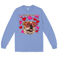 Colony Blue valentine's day  brown english bulldog Long Sleeve Tee - RanaPortraitStore