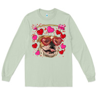 Matcha valentine's day  brown english bulldog Long Sleeve Tee - RanaPortraitStore