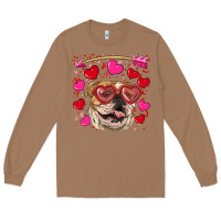 Toasted Coconut valentine's day  brown english bulldog Long Sleeve Tee - RanaPortraitStore