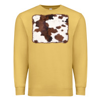 Antique Gold Brown Cowhide Background Premium Sweatshirt - CowCowDesign