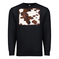 Black Brown Cowhide Background Premium Sweatshirt - CowCowDesign