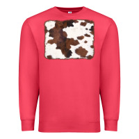 Cardinal Brown Cowhide Background Premium Sweatshirt - CowCowDesign