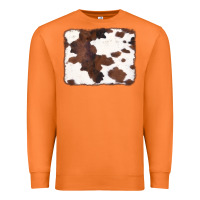 Carrot Brown Cowhide Background Premium Sweatshirt - CowCowDesign