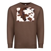 Chestnut Brown Cowhide Background Premium Sweatshirt - CowCowDesign
