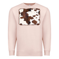 Pale Pink Brown Cowhide Background Premium Sweatshirt - CowCowDesign