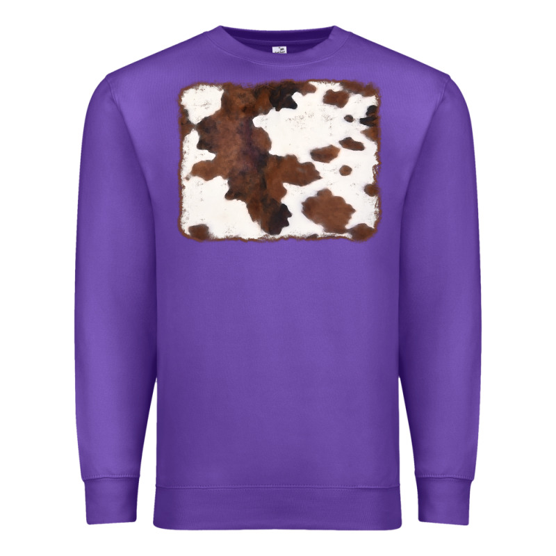 Brown Cowhide Background Premium Sweatshirt by CowCowDesign | Teevron