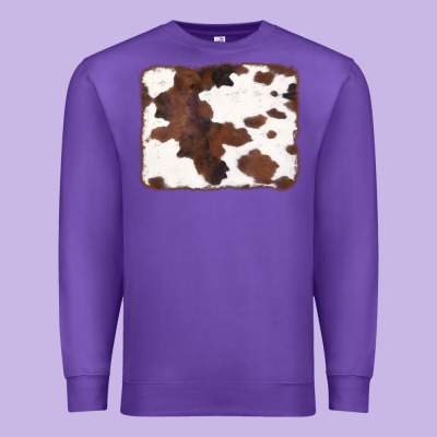 Brown Cowhide Background Premium Sweatshirt Designed By Cowcowdesign