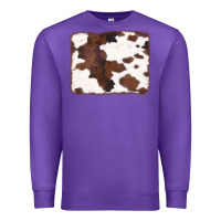 Purple Brown Cowhide Background Premium Sweatshirt - CowCowDesign