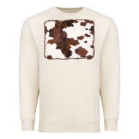 Sandshell Brown Cowhide Background Premium Sweatshirt - CowCowDesign