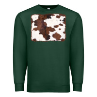 Sports Green Brown Cowhide Background Premium Sweatshirt - CowCowDesign