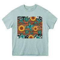 Arona cross gemstone and sunflower Heavy Core Tee - Artiststas