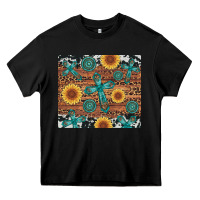 Black cross gemstone and sunflower Heavy Core Tee - Artiststas