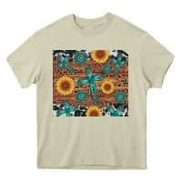 Mossy cross gemstone and sunflower Heavy Core Tee - Artiststas