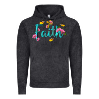 Vintage Black faith with flower and butterfly Vintage Hoodie - NancyCooperArtShop