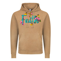 Faith With Flower And Butterfly Vintage Hoodie | Teevron