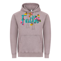 Vintage Zinc faith with flower and butterfly Vintage Hoodie - NancyCooperArtShop