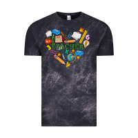 Cloud Black teacher heart Vintage Tee - NancyCooperArtShop