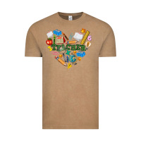 Vintage Coffee teacher heart Vintage Tee - NancyCooperArtShop