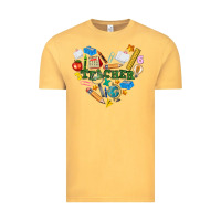 Vintage Mustard teacher heart Vintage Tee - NancyCooperArtShop