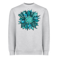 Heather Grey winter sunflower Heavyweight Sweatshirt - Jasminsmagicworld