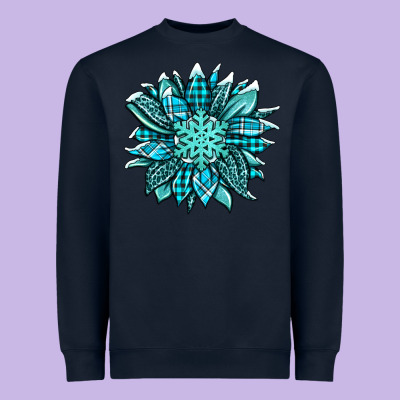 Winter Sunflower Heavyweight Sweatshirt Designed By Jasminsmagicworld