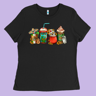 Mexican Coffee Cups Ladies Tee Designed By Jasminsmagicworld