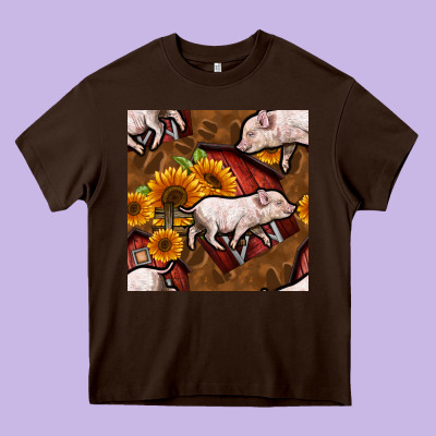 Pig And Barn Heavy Core Tee Designed By Bundleandbundleshop