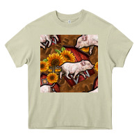 Mossy pig and barn Heavy Core Tee - BundleAndBundleShop