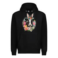 Black Happy Easter Cow Easter Day Premium Hoodie - CowGirlArtShop