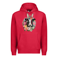 Cardinal Happy Easter Cow Easter Day Premium Hoodie - CowGirlArtShop