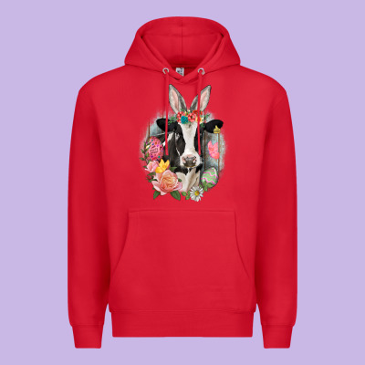 Happy Easter Cow Easter Day Premium Hoodie Designed By Cowgirlartshop