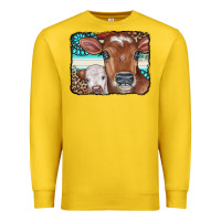 Lemon Cows Serape Leopard Gemstone Premium Sweatshirt - CowCowDesign
