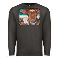 Smoke Cows Serape Leopard Gemstone Premium Sweatshirt - CowCowDesign