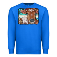 True Royal Cows Serape Leopard Gemstone Premium Sweatshirt - CowCowDesign