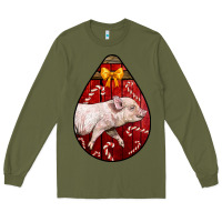 Army Green christmas pig Long Sleeve Tee - LillyAllenDesigns