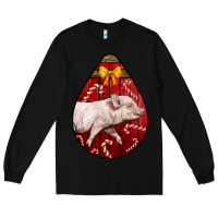 Black christmas pig Long Sleeve Tee - LillyAllenDesigns