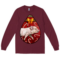 Burgundy christmas pig Long Sleeve Tee - LillyAllenDesigns