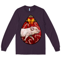 Plum christmas pig Long Sleeve Tee - LillyAllenDesigns