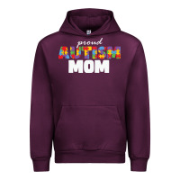 Mauve Wine LIL Autism Mom Urban Hoodie - CowhideDigitalArt