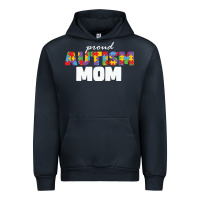 Navy LIL Autism Mom Urban Hoodie - CowhideDigitalArt